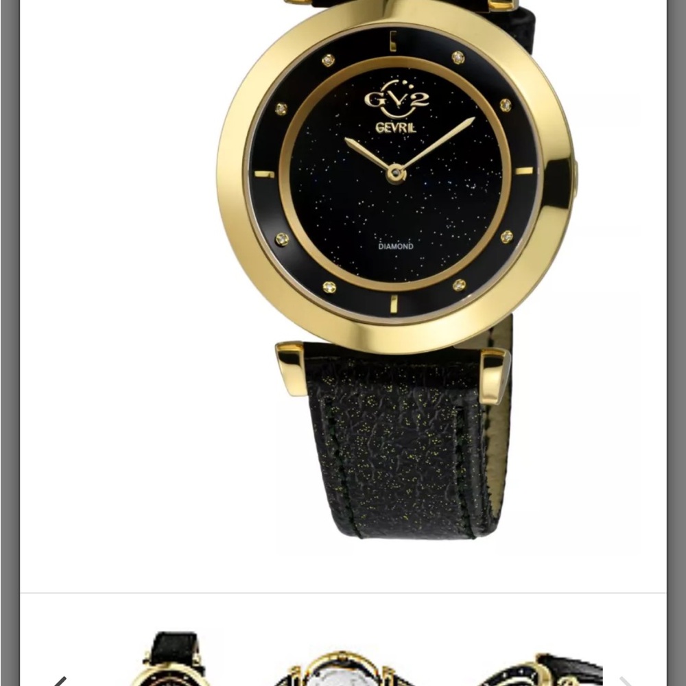 EVRI Women's Black and Gold Watch